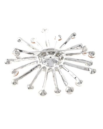 Large Crystal Flower Brooch