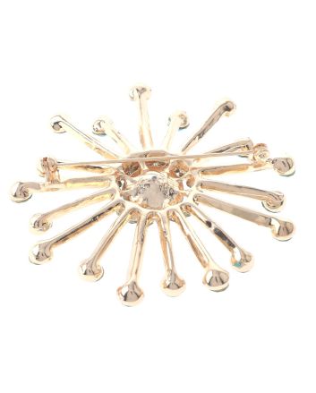 Large Crystal Flower Brooch