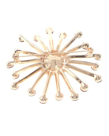 Large Crystal Flower Brooch