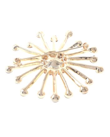 Large Crystal Flower Brooch
