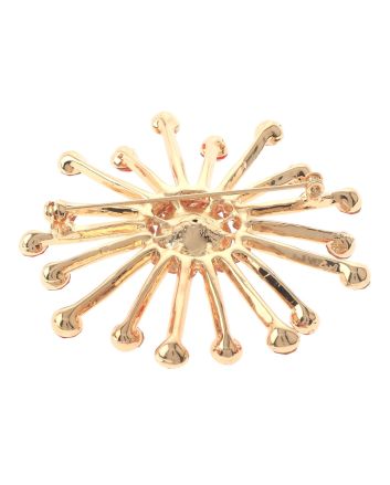 Large Crystal Flower Brooch