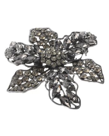 Large Crystal Flower Brooch