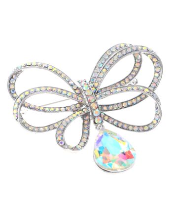 Crystal Flower Brooch