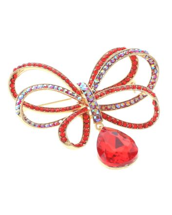 Crystal Flower Brooch