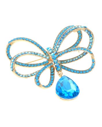 Crystal Flower Brooch