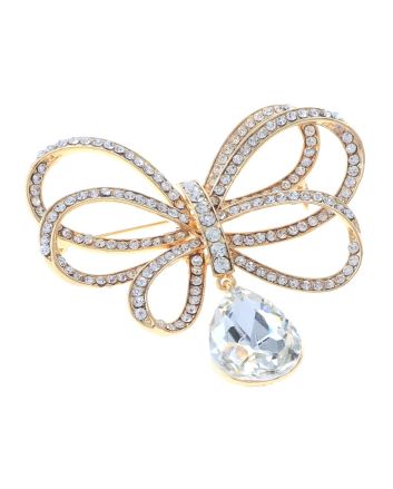 Crystal Flower Brooch