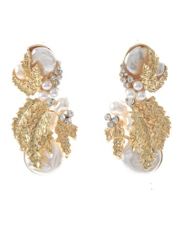 Synthetic Pearl Post Earrings