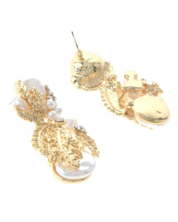 Synthetic Pearl Post Earrings
