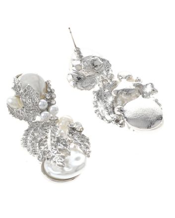 Synthetic Pearl Post Earrings