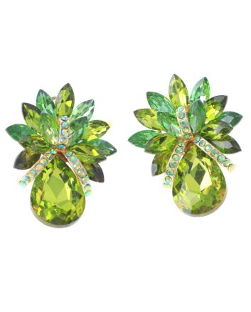 Crystal Evening Clip On Earrings