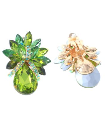 Crystal Evening Clip On Earrings
