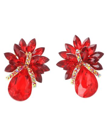 Crystal Evening Clip On Earrings