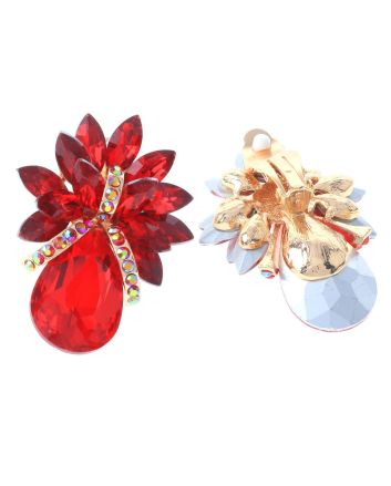 Crystal Evening Clip On Earrings