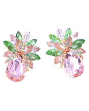 Crystal Evening Clip On Earrings