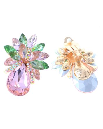 Crystal Evening Clip On Earrings