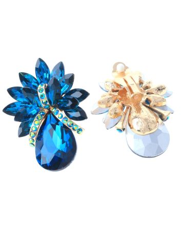 Crystal Evening Clip On Earrings