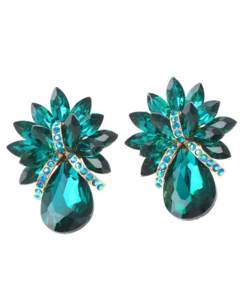 Crystal Evening Clip On Earrings