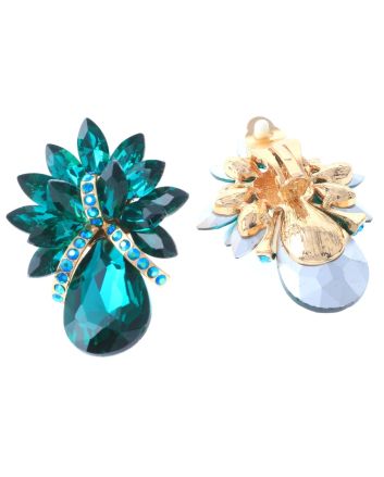 Crystal Evening Clip On Earrings