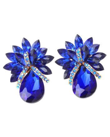 Crystal Evening Clip On Earrings