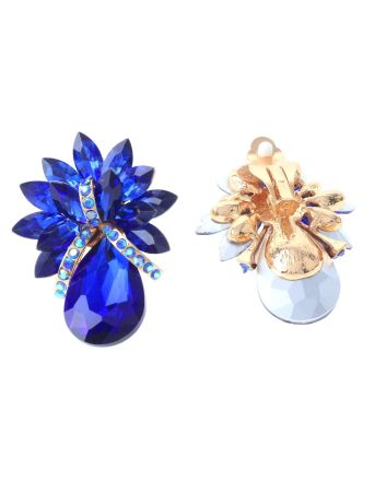 Crystal Evening Clip On Earrings