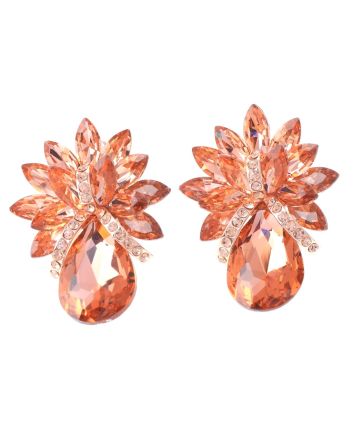 Crystal Evening Clip On Earrings