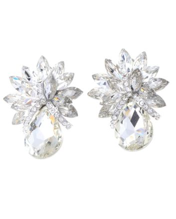 Crystal Evening Clip On Earrings