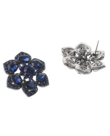 Crystal Flower Post Earrings