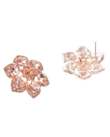 Crystal Flower Post Earrings