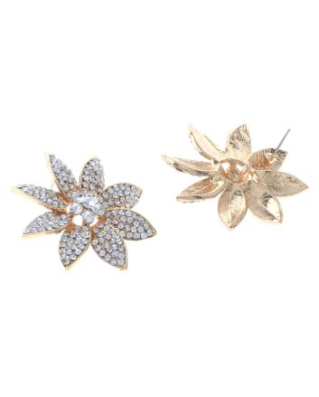 Crystal Flower Post Earrings