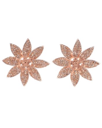Crystal Flower Post Earrings