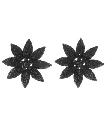 Crystal Flower Post Earrings