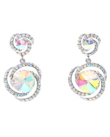 Crystal Flower Post Earrings
