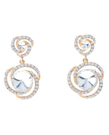 Crystal Flower Post Earrings