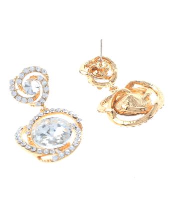 Crystal Flower Post Earrings