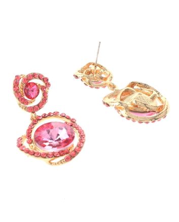 Crystal Flower Post Earrings