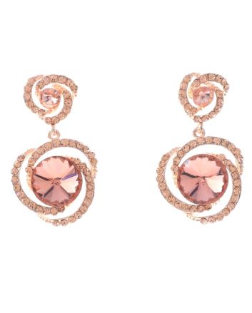 Crystal Flower Post Earrings
