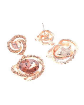 Crystal Flower Post Earrings