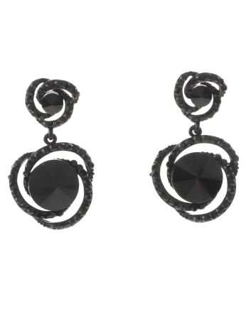 Crystal Flower Post Earrings