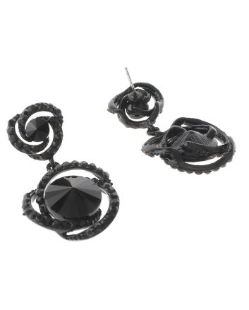 Crystal Flower Post Earrings
