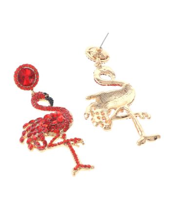 Crystal Flamingo Post Earrings