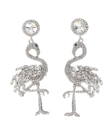 Crystal Flamingo Post Earrings