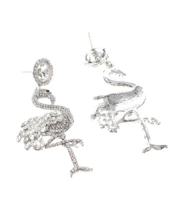 Crystal Flamingo Post Earrings