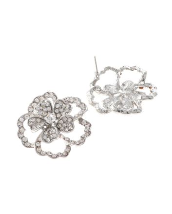 Crystal Flower Post Earrings