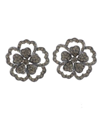 Crystal Flower Post Earrings