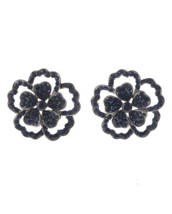 Crystal Flower Post Earrings