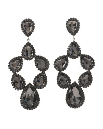 Large Crystal Post Earrings