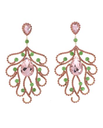 Large Crystal Post Earrings