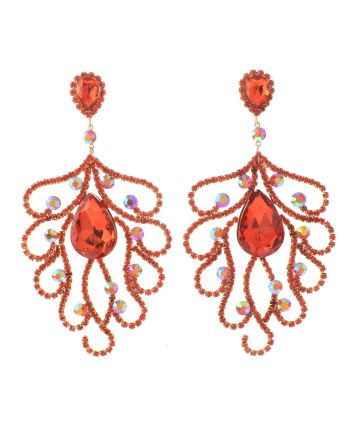 Large Crystal Post Earrings
