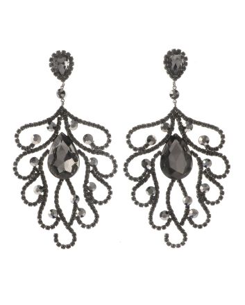 Large Crystal Post Earrings