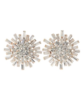 Crystal Flower Post Earrings